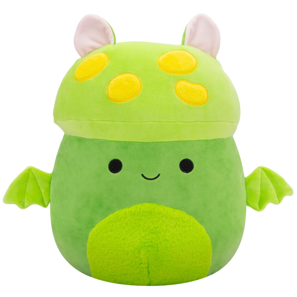 Squishmallows Original 14-Inch Earling Neon Green Mushroom Bat - Official Jazwares Plush (Large)