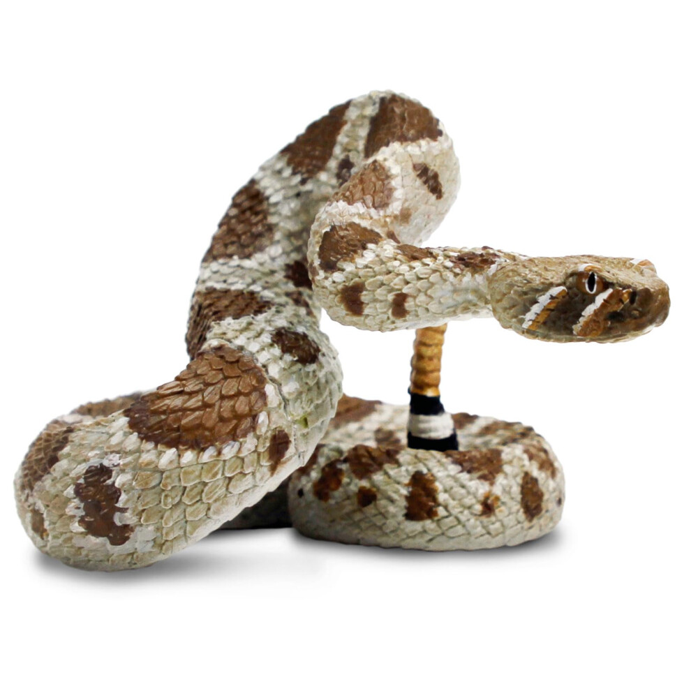 Safari Ltd. Western Diamondback Rattlesnake Figurine - Realistic 5.75"" Model Figure - Educational Toy For Boys Girls And Kids Ages 3+