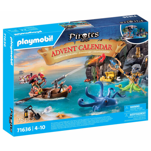 PLAYMOBIL PLAYMOBIL Πειρατές 71636 Ημερολόγιο: 24 Έκπληξεις, Δύο Φιγούρες και Γιγάντιος Χταπόδι 1