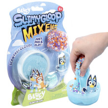 Offizieller Bluey SLIMYGLOOP Mix'Ems vorgefertigter Wolkenschleim, Kaugummi-Duft, lustige Schleimzustze, einschlielich Bluey Charm-Schaumstoffblle
