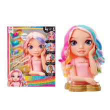 Rainbow High Bella 13 Styling Head 4 i 1 Playset med vaskbare h?rcremer neglelakb?rste og h?rfarvel?gningsv?rkt?j. Stil det! Farve det! Polerer d