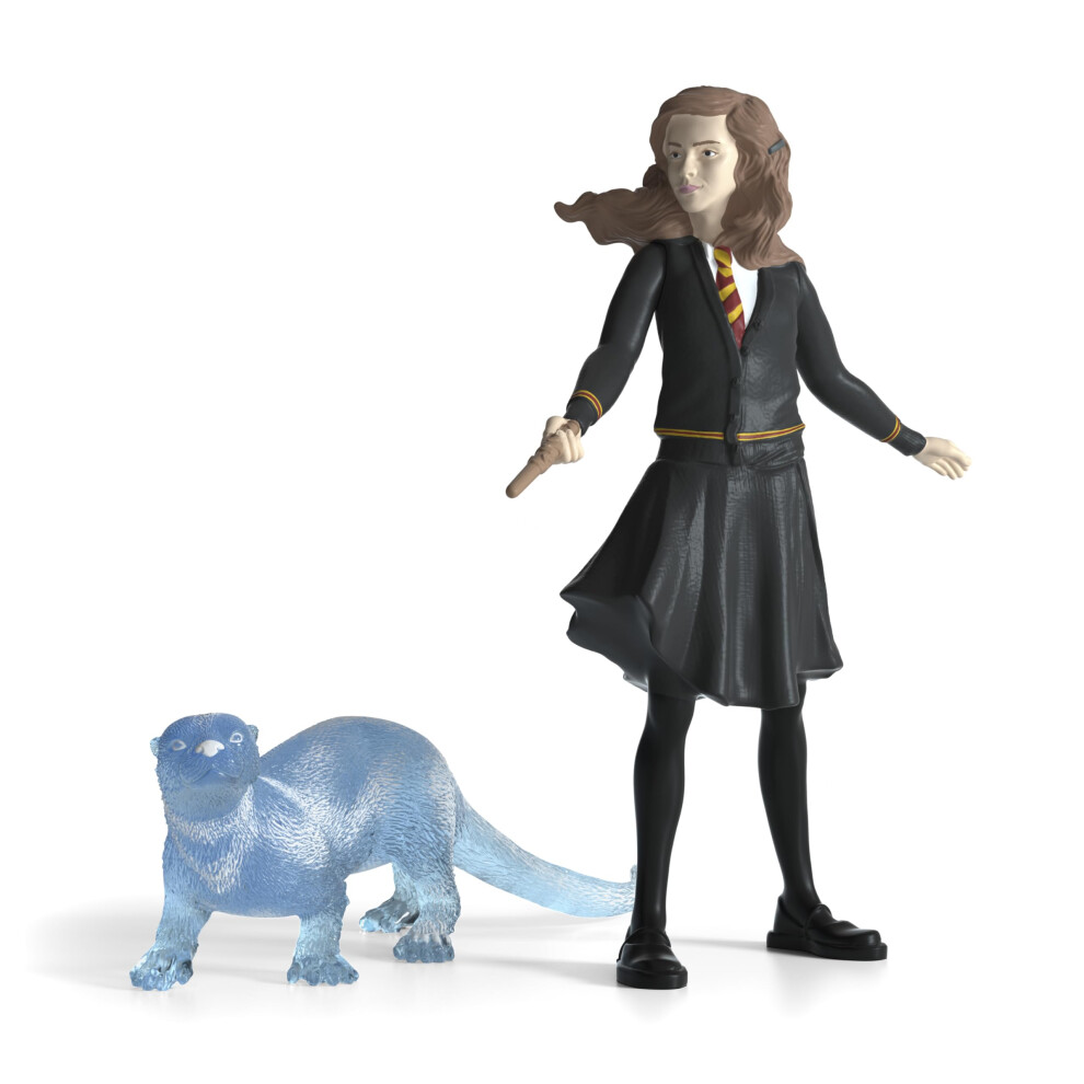 Schleich Wizarding World Of Harry Potter 2-Piece Collectible Set With Hermoine And Hermoine's Otter Patronus Figurines