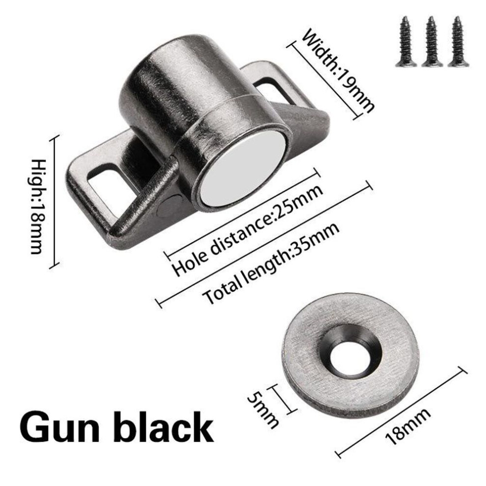 (black) Magnet Cabinet Door Catch, Magnetic Furniture Door Stopper, Closer, Strong Super Powerful Neodymium Magnets Latch