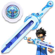Infinity Nado Bey Battle Blade Toys Mini Nado Sword per principianti Trottola e lanciatore di spade Battle Set Toys per bambini dai 5 ai 7 anni 8