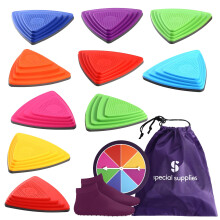 Specielle forsyninger 10 Stepping Stones til b?rn indend?rs og udend?rs balanceblokke Fremme koordinationsbalance B?rne B?rnehyggelige gummi-skri
