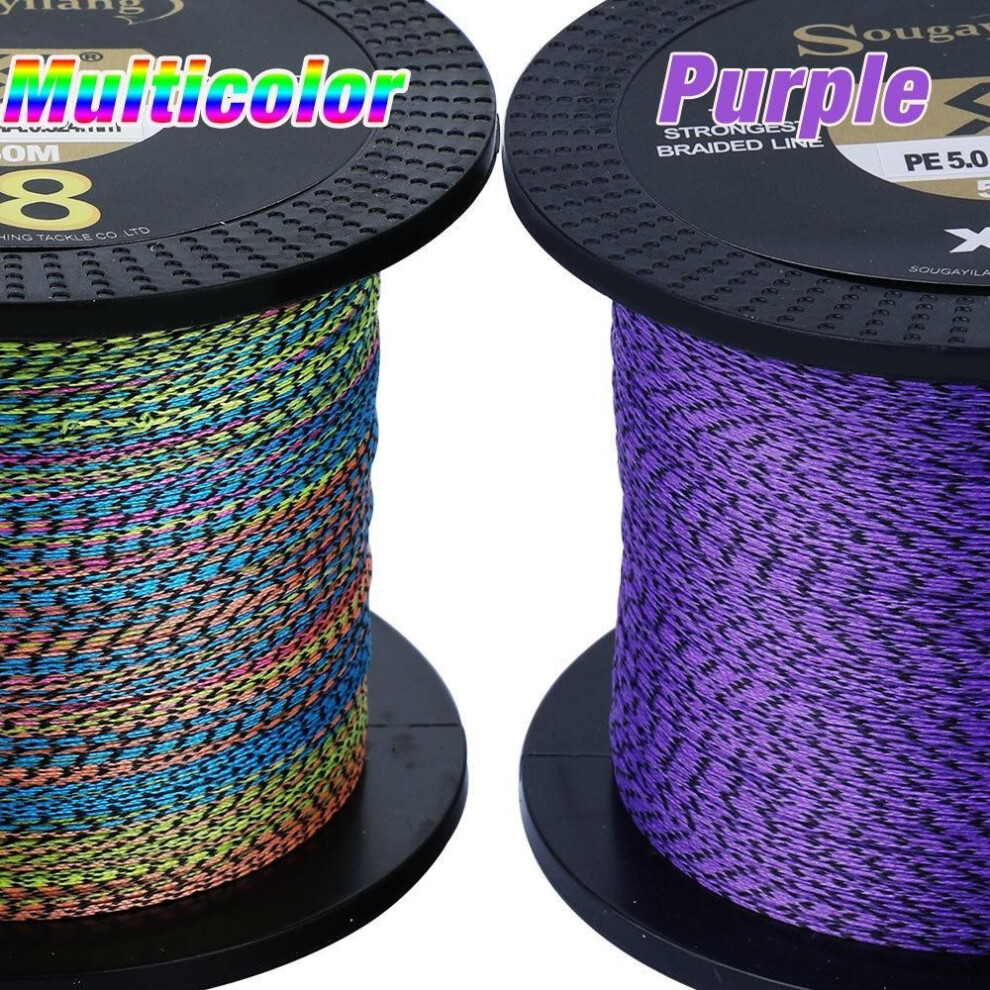 (purple, 550M&0.234) Sougayilang 8 Strands Braided Fishing Line Abrasion Resistant Braided Lines Incredible Zero Stretch Fishing Line
