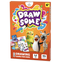 Drawsome Drawing Game for Creative Kids - 160 Prompt Cards with Characters Actions Styles & Places to Spark Imagination - Fun Single Player & Family