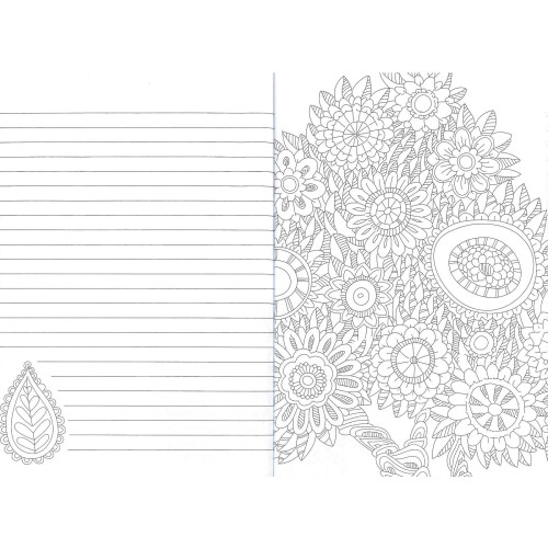 A5 Doodle Notebook Lined Notepad Colouring Stress Therapy- Single Book 2