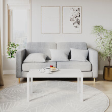 (White) Modern Wooden Coffee Sofa Side End Table for Living Room & Office
