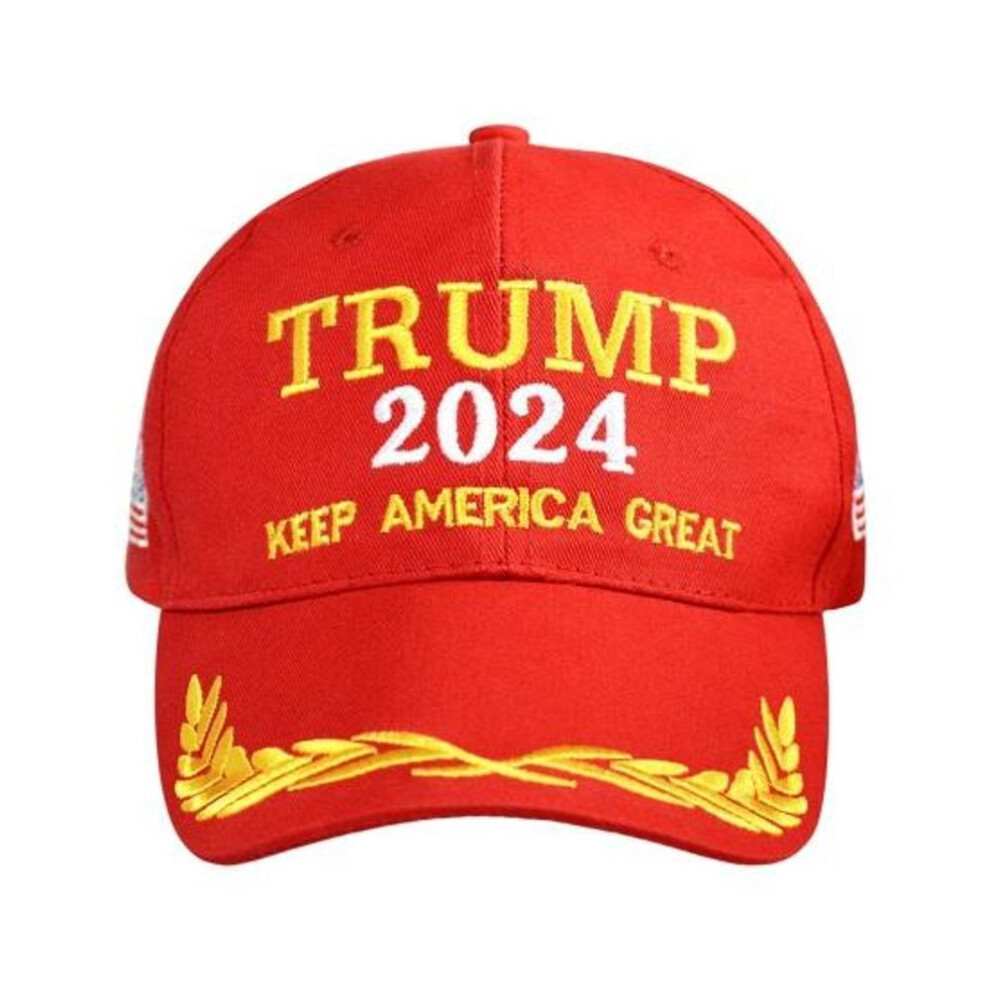 (as the picture) Unisex Baseball Cap Trump 2024 Letter Flag Embroidery Long Brim Sunscreen Hollow Mesh Anti-uv Adjustable Ponytail Hole Outdoor Peaked Hat