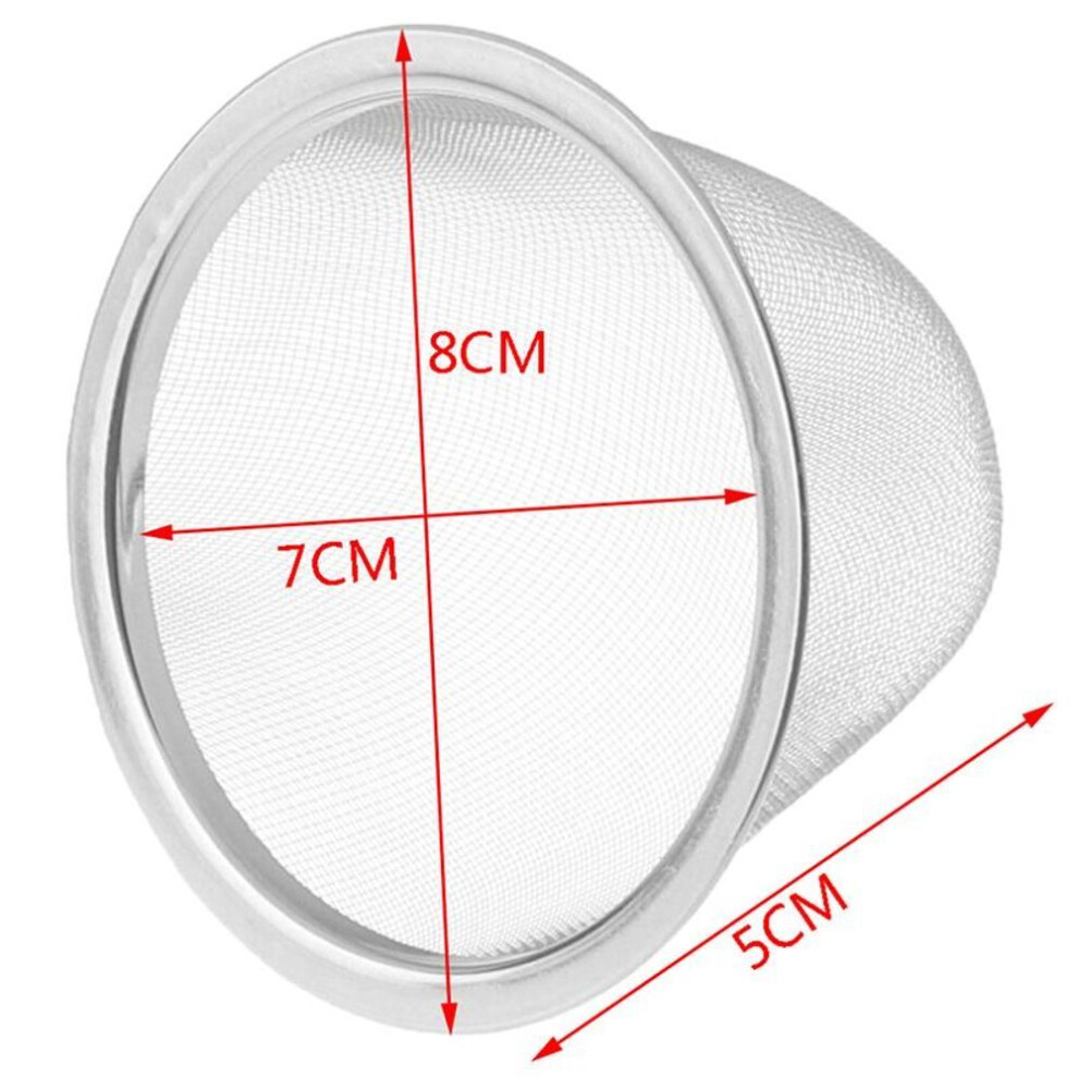 (Outer diameter 8CM) Reusable Stainless Steel Mesh Tea Infuser Strainer Teapot Tea Leaf Spice Filter