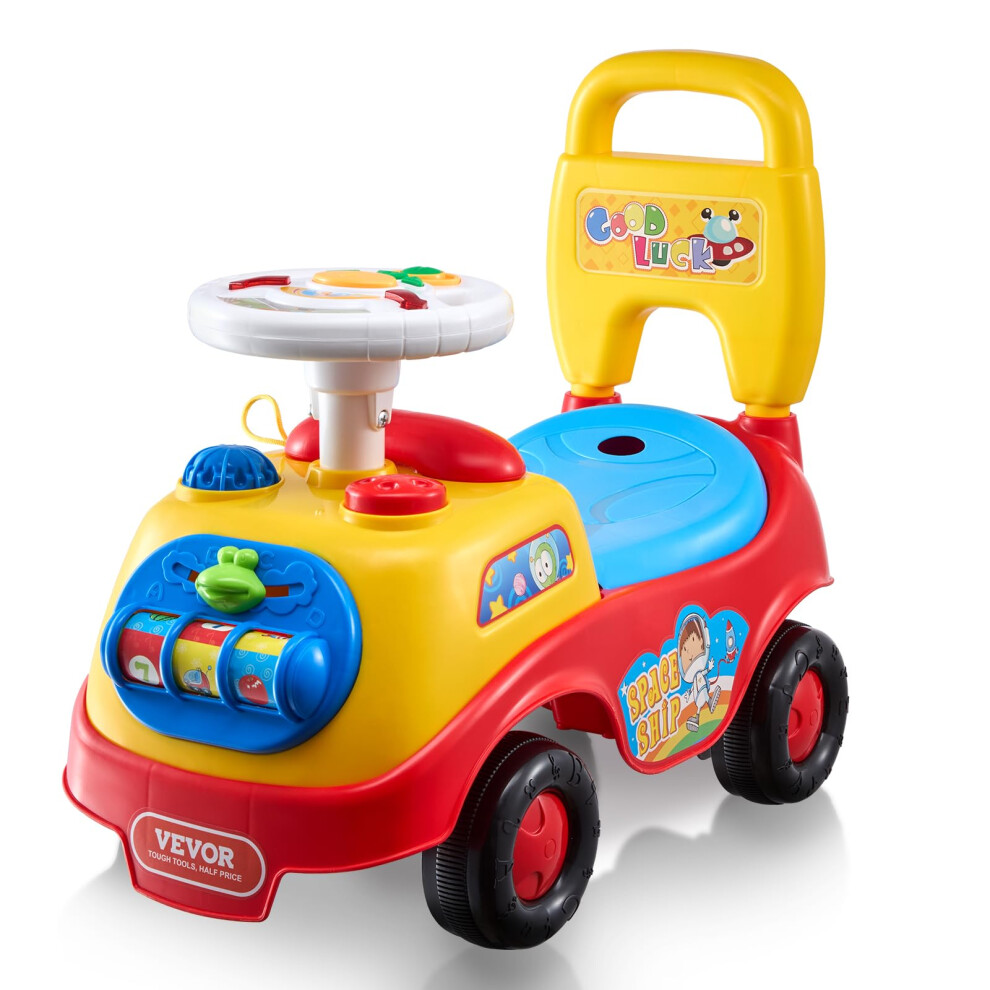 VEVOR Ride On Push Car For Toddlers Ages 19+ Months Ride Racer Sit To Stand Toddler Ride On Toy Kids Ride On Car With Music Steering Horn & Under