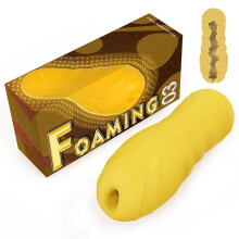 (yellow) Male Masturbator Cup Realistic Vagina Pocket Pussy Man Masturbation Glans Blowjob Portable Airplane Cup Sucking Sex Toys for Men