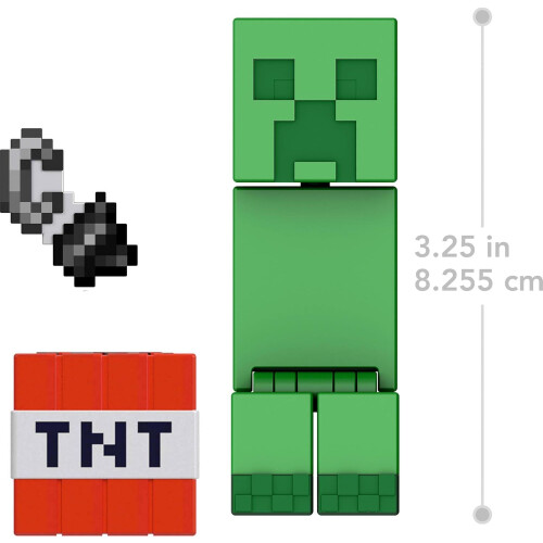 Mattel Minecraft - 3.25inch Core Figures - Creeper Kids Toy 2