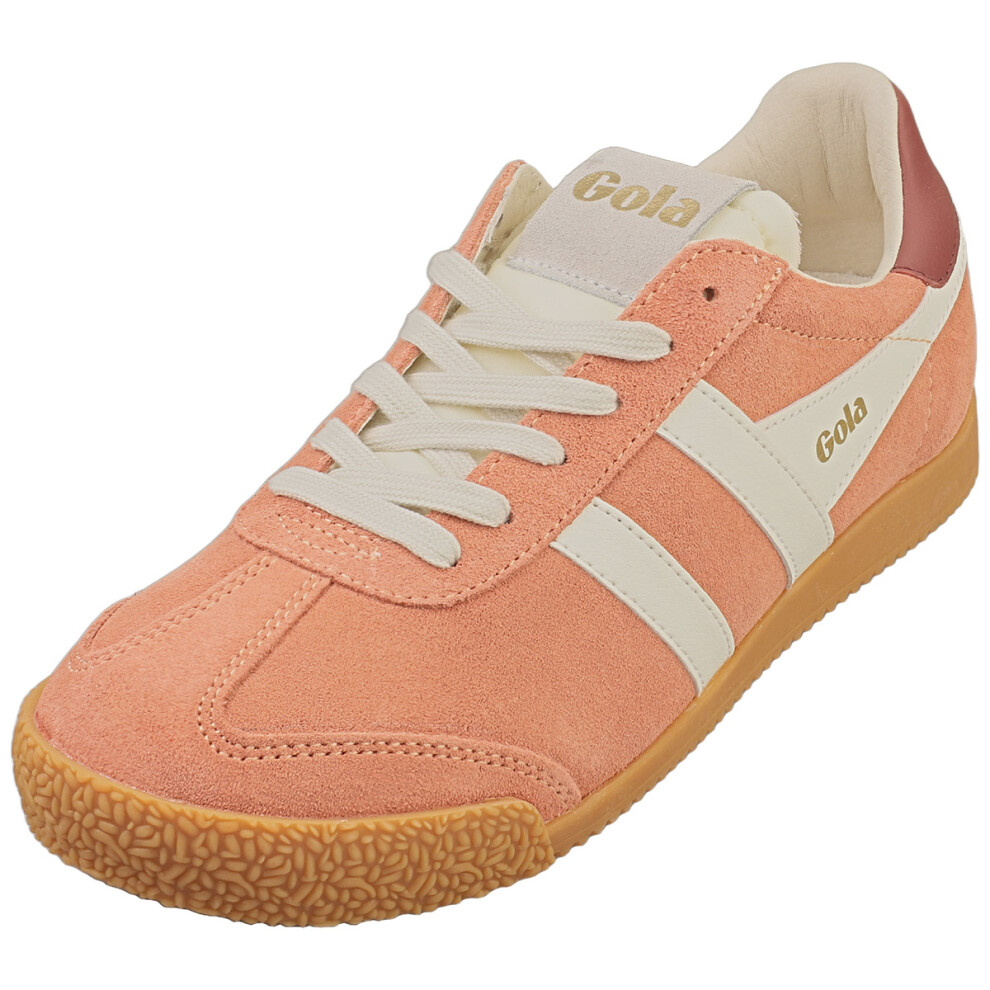 (6) Gola Elan Womens Classic Trainers In Terracotta White Red