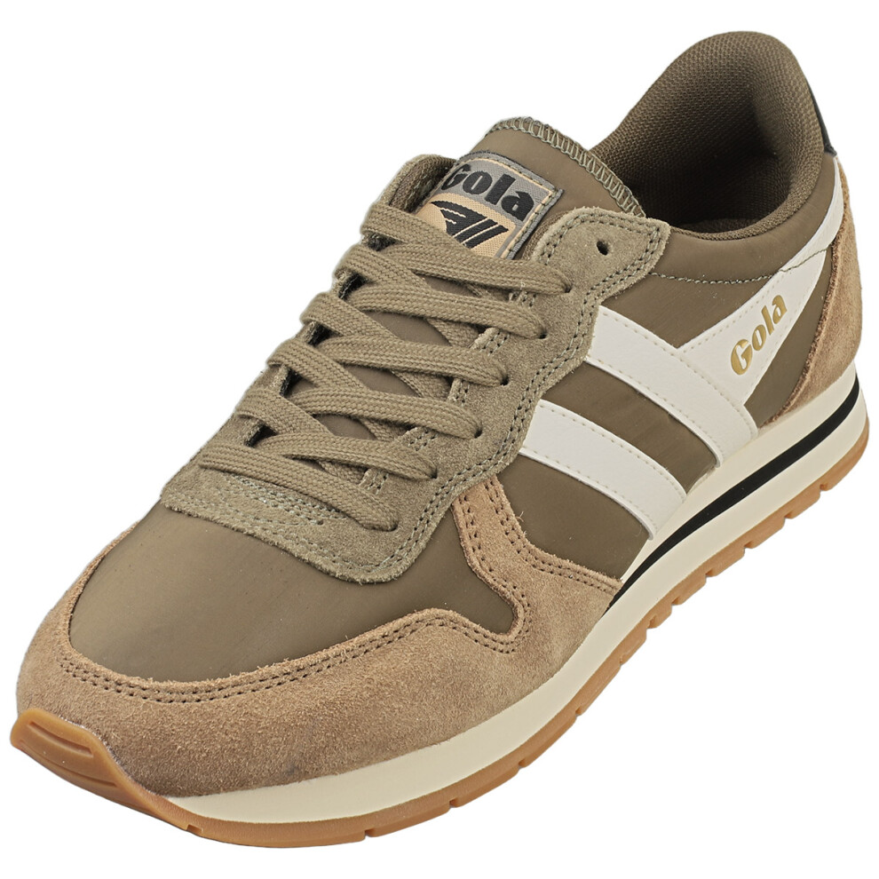 Gola (7) Daytona Chute Mens Classic Trainers In Khaki White