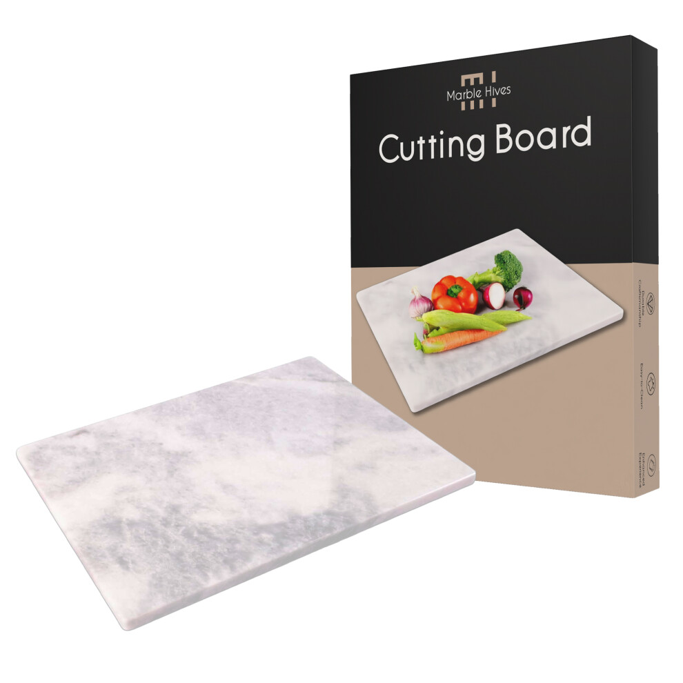 (12x16, White) Handmade Marble Cutting Board|Chopping Board-image-OPC-PFYPKFW-NEW