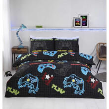 (Double, Multi) Gamer Duvet Cover Set Quilt Cover Bedding Bed Set Multi Single Double Boys Girls