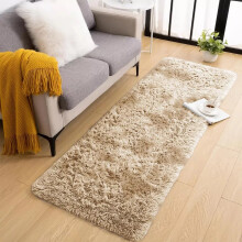 (60 X 220 cm (1ft 9'' x 7ft 2''), Tye Dye Cream) Large Living Room Rugs Non Slip Shaggy Rug Bedroom Carpets Hallway Runner Bath Door Mats