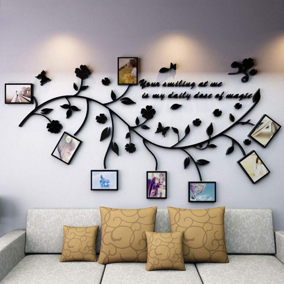 H&k Store 3D Tree Wall Decal Picture Photo Frame Acrylic Diy Art Poster Decoration Sticker