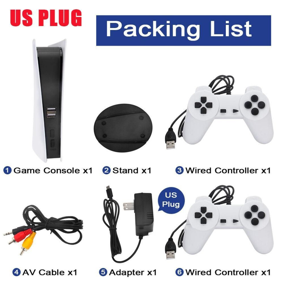 (as the picture, US) Vaorlo Game Station 5 Video Game Console With 200 Classic Game 8 Bit Tv Consola Retro Handheld Kids Usb Wired Gaming Player Av Output