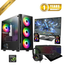 Gaming PC Bundle i7 16GB RAM 1TB + 256GB SSD GT1030 4GB / 22" Monitor + Speakers