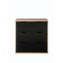 Alton 3 Drawer Chest Sonoma Oak & Black