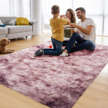 (120 X 170 cm (3ft 9'' x 5ft 5''), Tye Dye Pink Lilac) Large Living Room Rugs Non Slip Shaggy Rug Bedroom Carpets Hallway Runner Bath Door Mats
