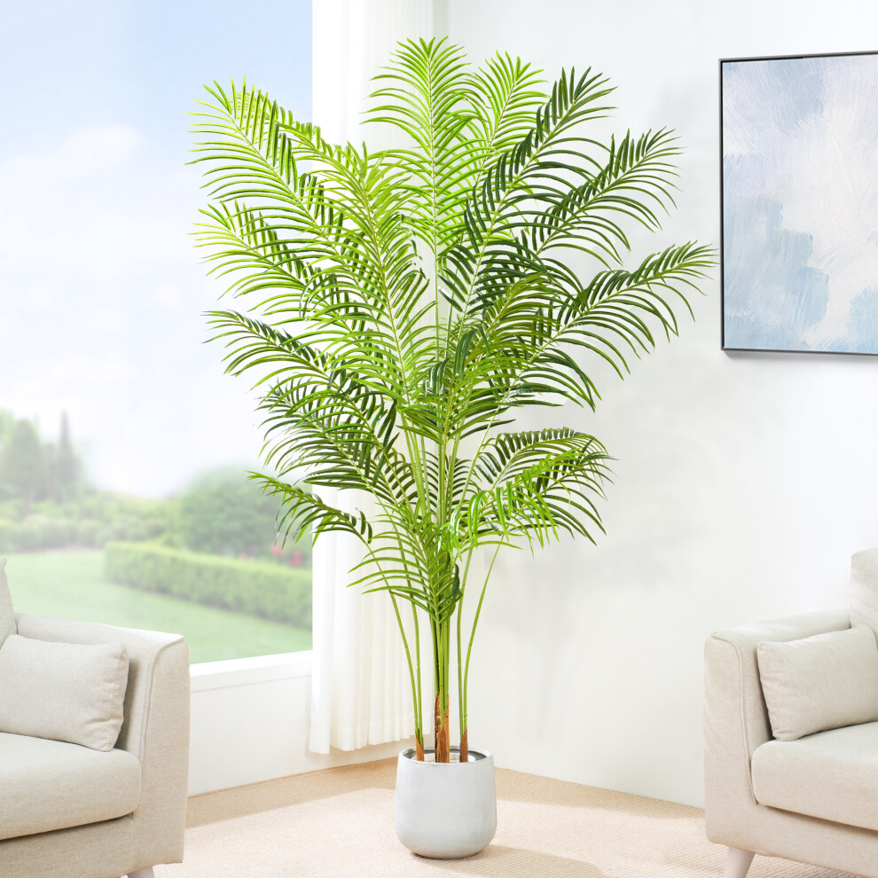 Mcc (200Cm) Artificial Palm Tree With Plastic Planter And Moss 200Cm