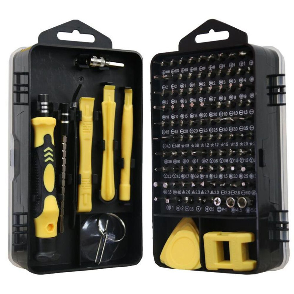 (yellow, 115 In 1) 115 In 1 Multifunctional Precision Magnetic Screwdriver Set Computer Pc Mobile Phone Equipment Repair Screwdrive Kit Hand Tools