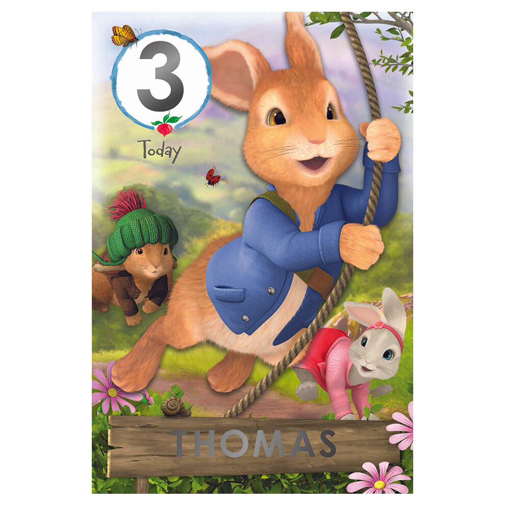Peter Rabbit Personalise Birthday Card With Sticker Sheet