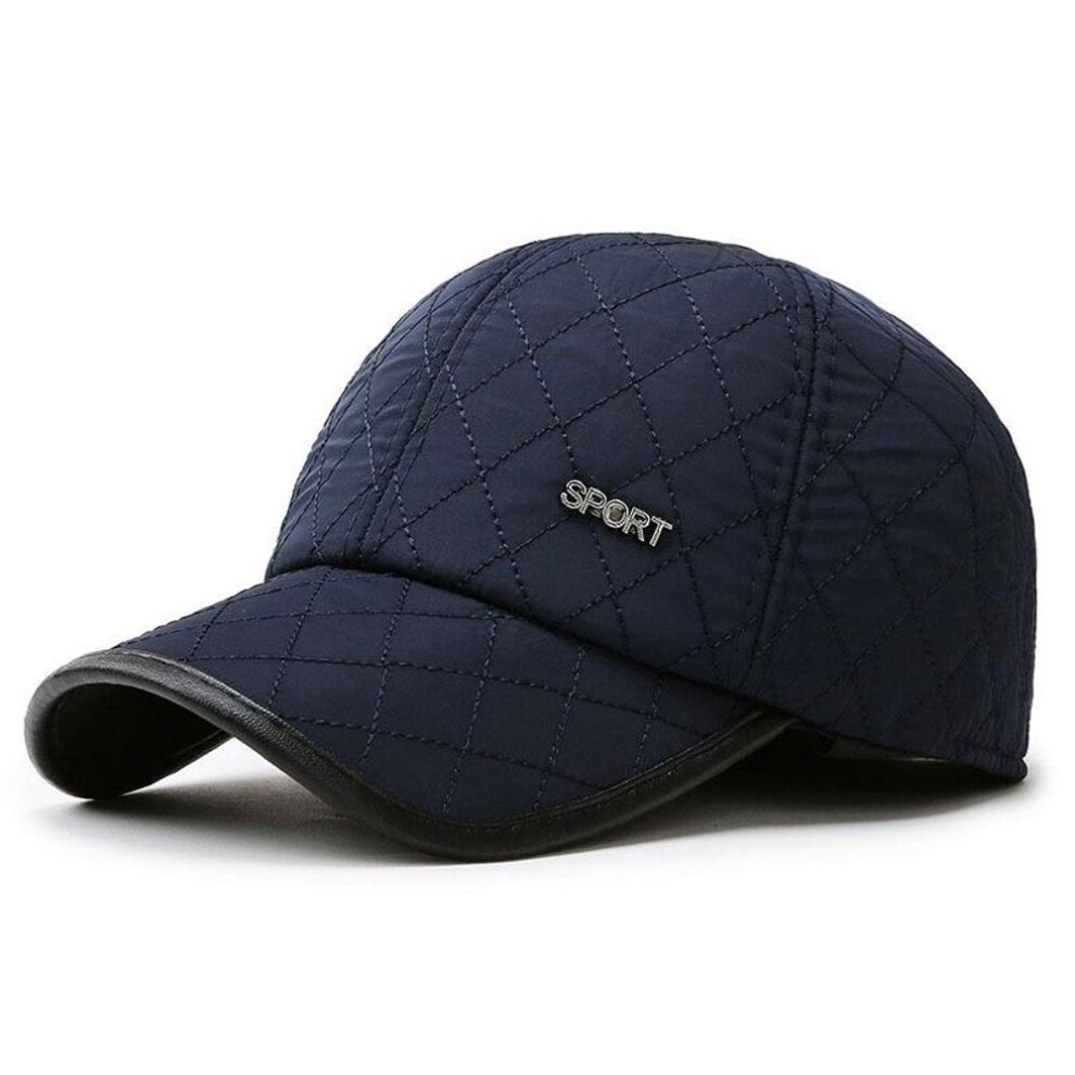 (navy blue, 56-60 cm) Northwood Sport Mens Winter Baseball Cap Earflaps Plaid Trucker Caps Dad Hat Snapbacks Warm Hats