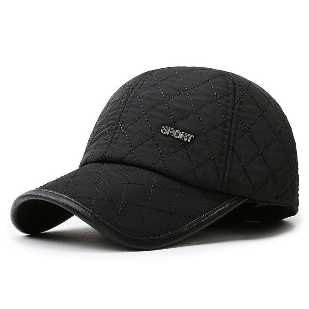 (black, 56-60 cm) Northwood Sport Mens Winter Baseball Cap Earflaps Plaid Trucker Caps Dad Hat Snapbacks Warm Hats