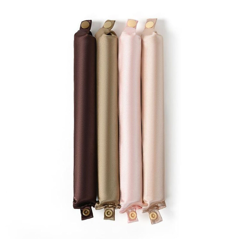 (as the picture, 4 pcs with a lot) Heatless Hair Curlers Satin Curling Rod Headband No Heat Silk Curls Lazy Hair Rollers Soft Hair Curler To Sleep In Styling Tools