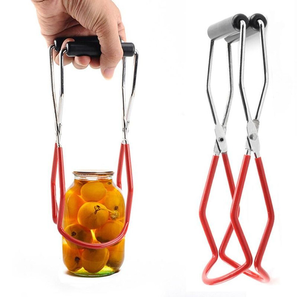 1x Canning Jar Lifter Tongs Jar Lifter With Grip Handle Anti-slip Clip