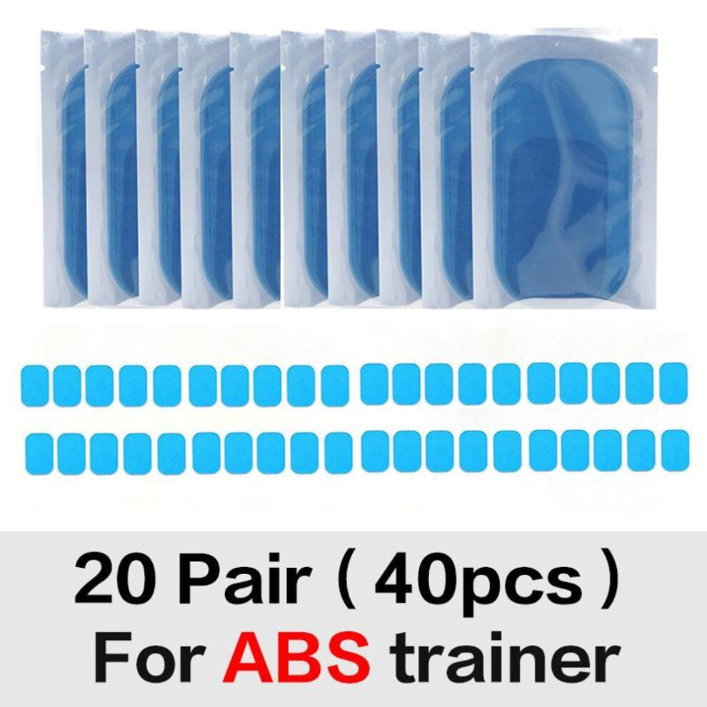 (as the picture, 20pack(40pcs)) Gel Pads for EMS Hip And Abdominal ABS Trainer Weight Loss Muscle Stimulator Exerciser Replacement Massager Gel Patch