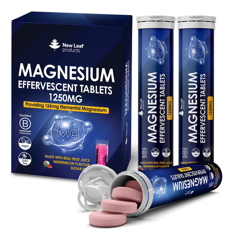 Magnesium Effervescent Tablets 60 Sugar Free Magnesium Glycinate Tabs