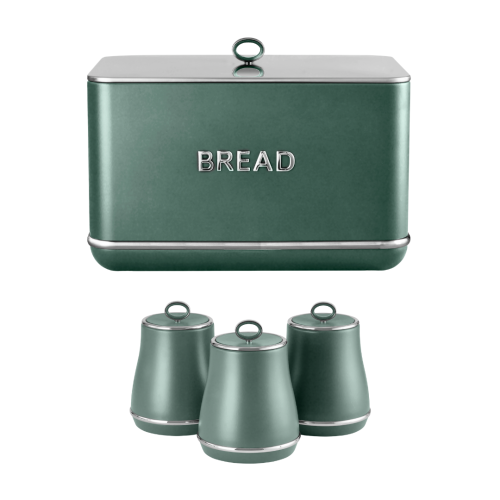 Tower Tower Renaissance Bread Bin & Canisters Kitchen Set (Forest Green)