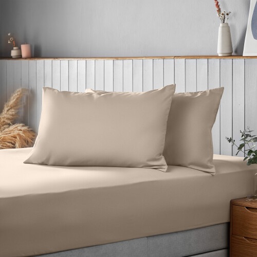 Silentnight (Natural) Silentnight Supersoft Pillowcase Pair Flap Close
