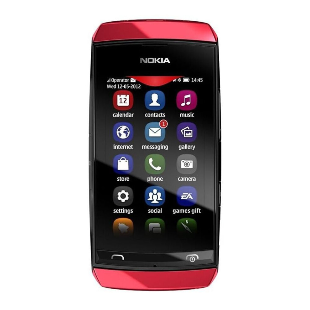 (red, Simple set) Nokia Original Nokia Asha 305 Dual Sim Unlocked Feature Phone Mobile Phone