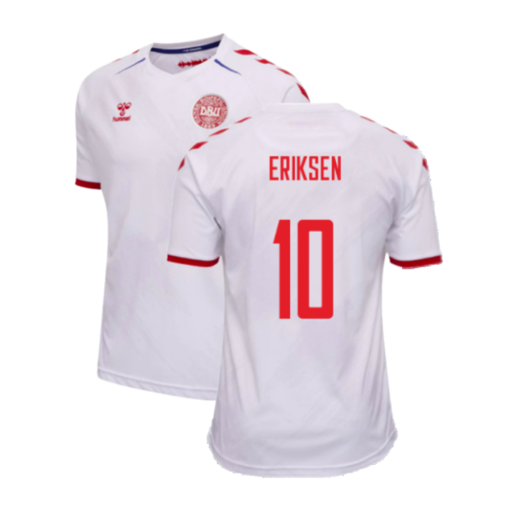 (XL) 2020-2021 Denmark Away Shirt (ERIKSEN 10)