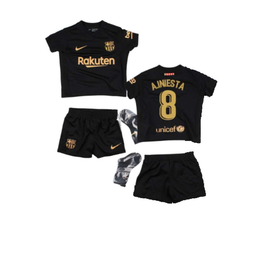 (18-24 Months) 2020-2021 Barcelona Away Baby Kit (A.INIESTA 8)