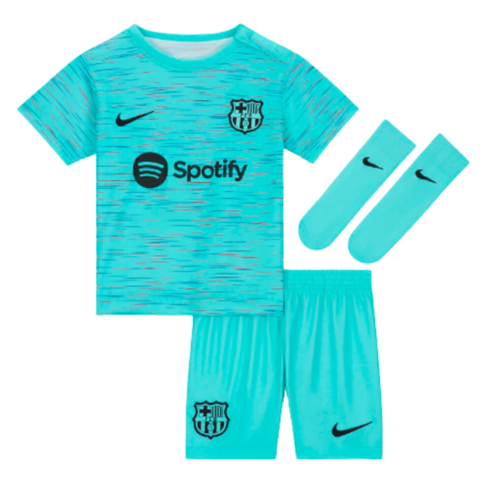 (3-6 Months) 2023-2024 Barcelona Infants Baby Third Kit