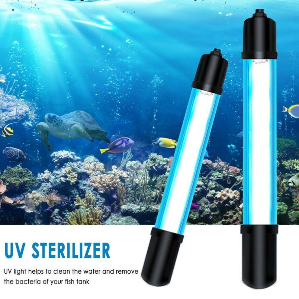 (black, S) Aquarium UV  Light Submersible Water Clean Lamp for Pond Fish Tank