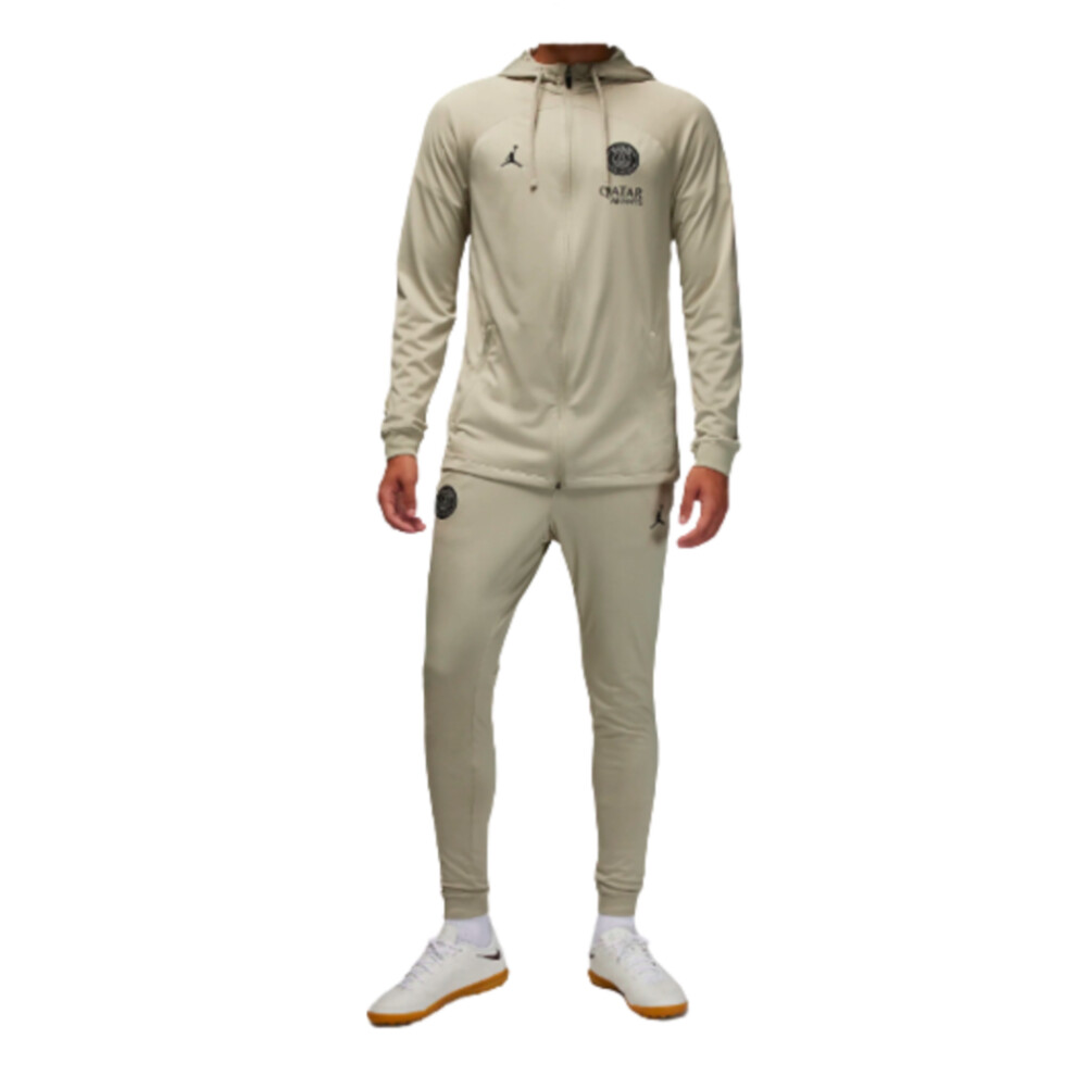 (M) 2023-2024 PSG Hooded Strike Tracksuit (Stone)