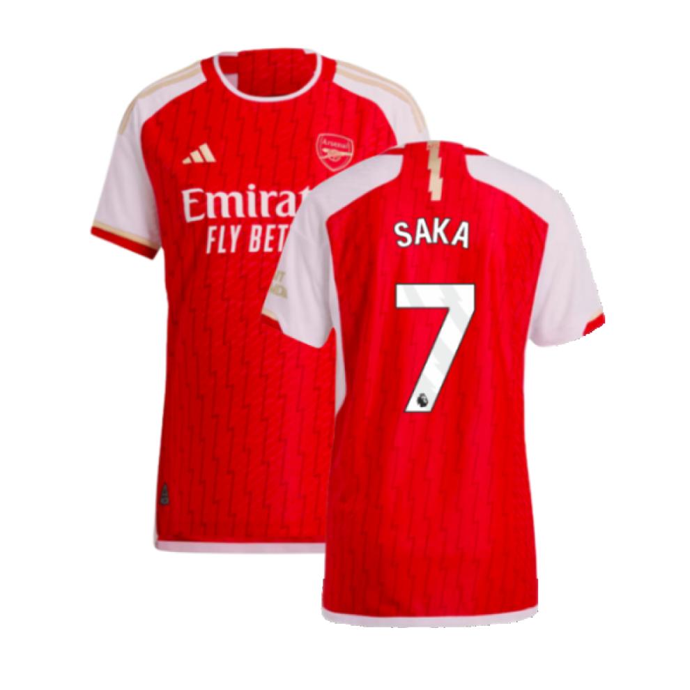 (XXL) 2023-2024 Arsenal Authentic Home Shirt (Saka 7)