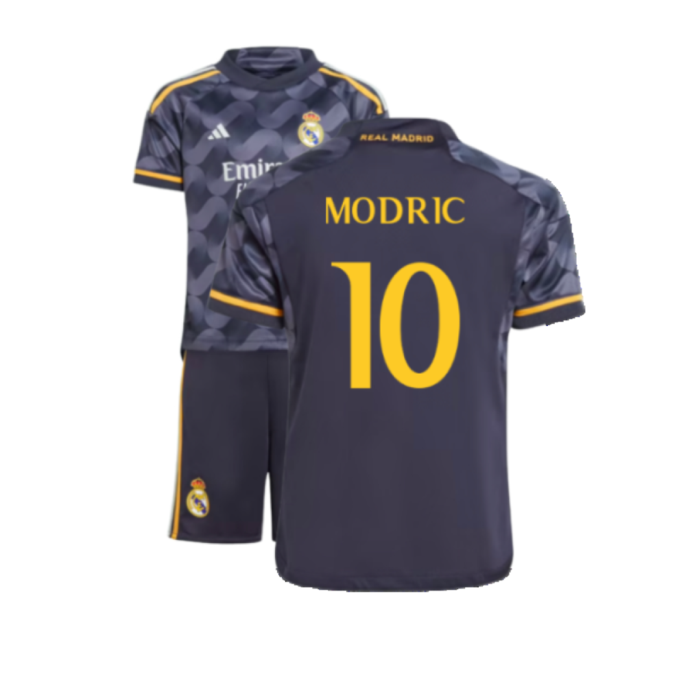 (2-3 Years) 2023-2024 Real Madrid Away Mini Kit (Modric 10)