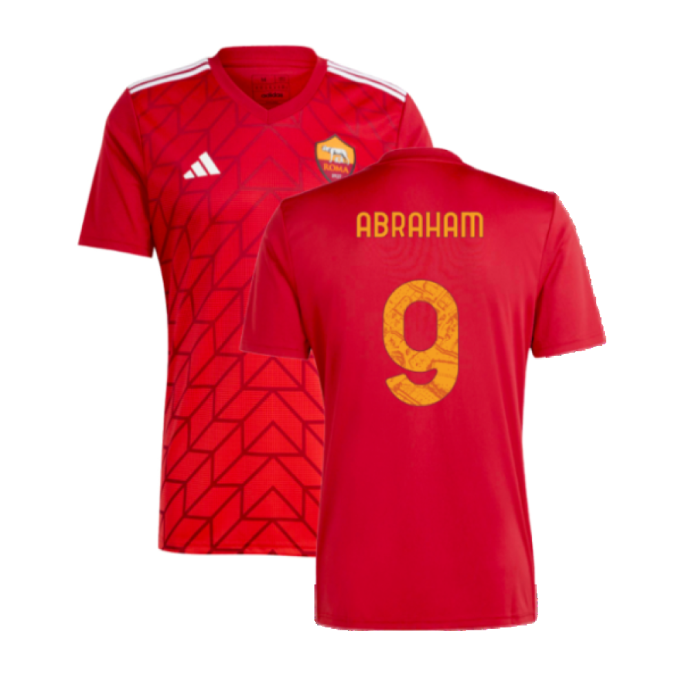 (L) 2023-2024 Roma Icon Pre-Match Shirt (Red) (ABRAHAM 9)