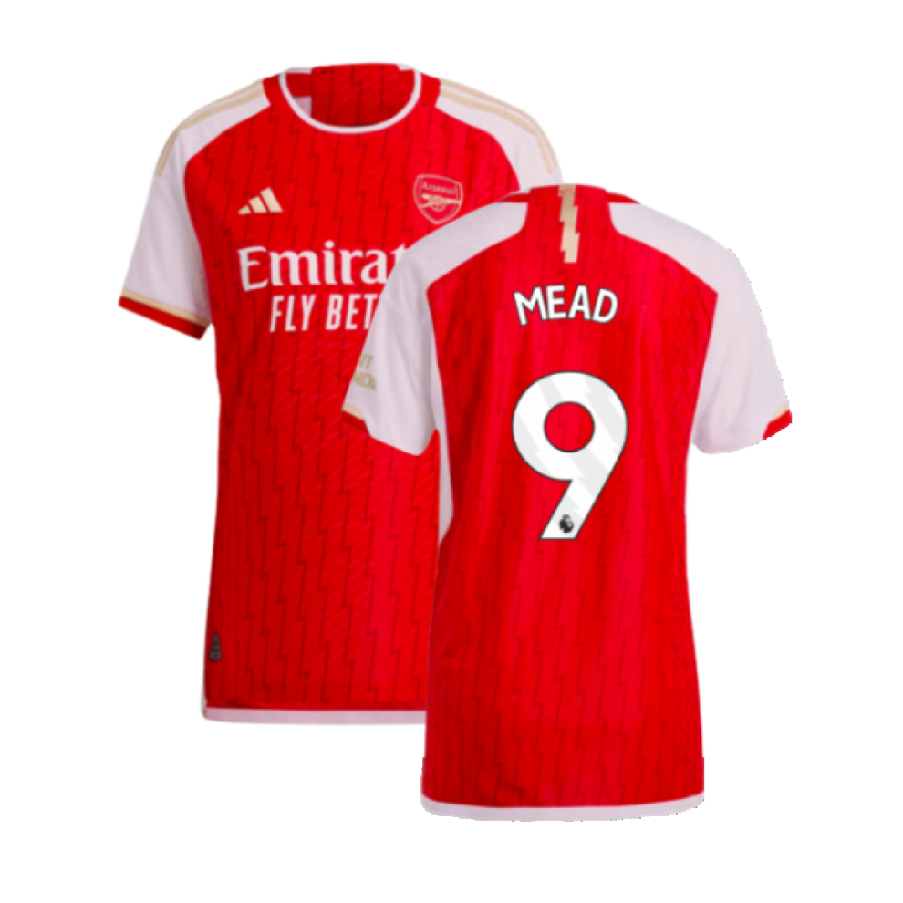 (XXL) 2023-2024 Arsenal Authentic Home Shirt (Mead 9)