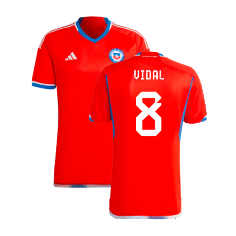 (M) 2022-2023 Chile Home Shirt (VIDAL 8)